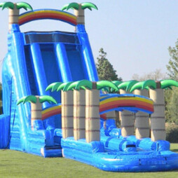 27 ft Tropical Dual Lane Water Slide with Pool