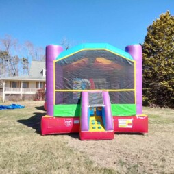 Bigger sized for more patrons, our large Wacky Bouncer has a colorful look and a big bounce area!